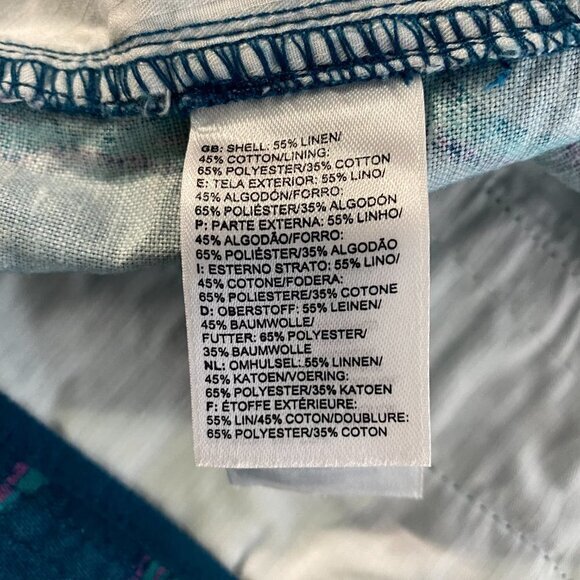 The North Face Maywood Shorts Linen Cotton Printed NWT‎ Women's Size 16 Long - Picture 9 of 12